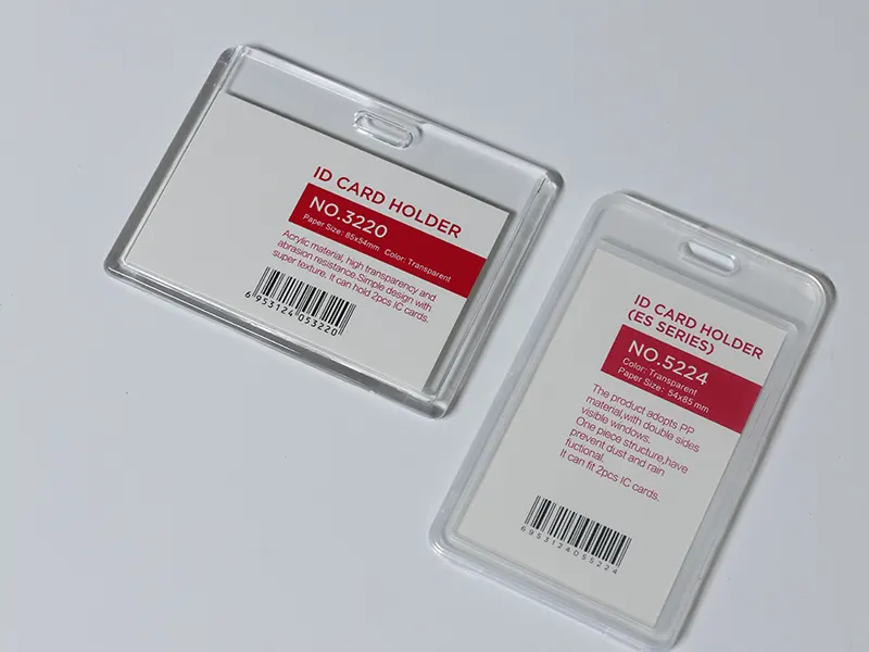 85X54MM-ID CARD HOLDER TRANSPARENT- HORIZONTAL-ME3220-VERTICAL-ME5224